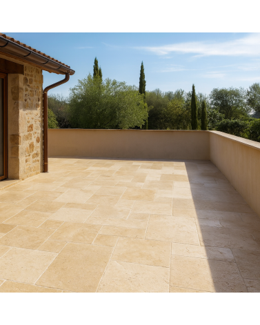 Dallage Travertin mix 1er choix