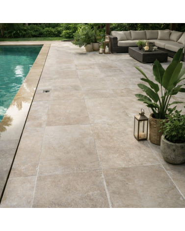 Dallage Travertin light mix 1er choix