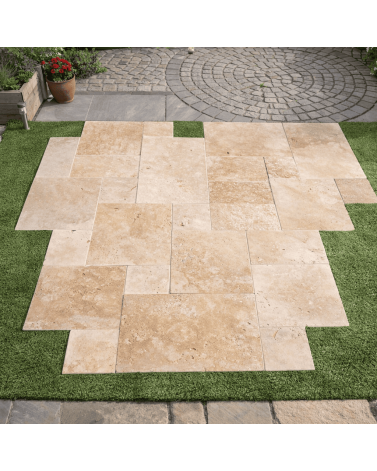 Dallage opus romain 4 Formats Travertin Héritage