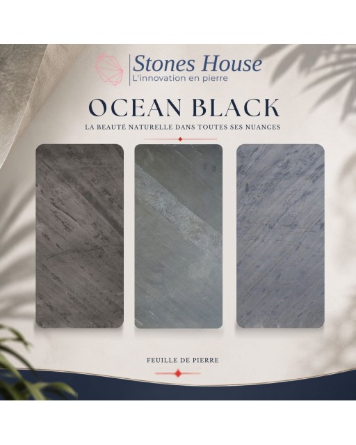Feuille de pierre Ocean black