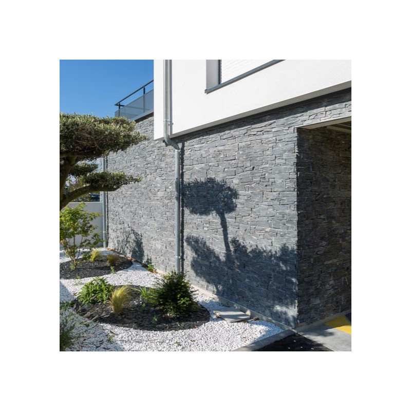 Parement en plaquette Ardoise pour petit angle béton
