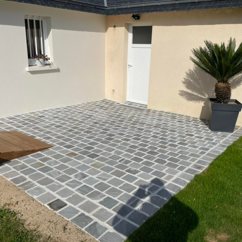 Pavé Grès Kandla gris calibré Pavé Grès Kandla gris calibré