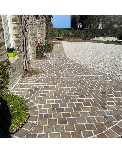 Pavé Grès Kandla multicolore calibré