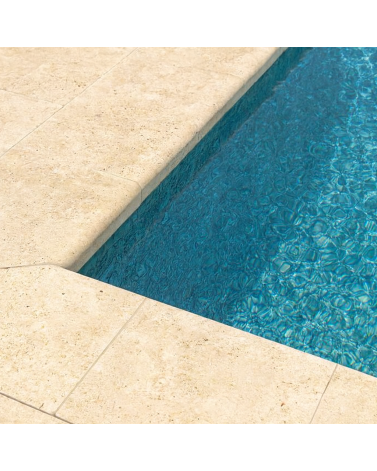Margelle de piscine Travertin light  1er choix bord arrondi