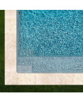 Margelle de Plage de piscine Travertin light  bord droit