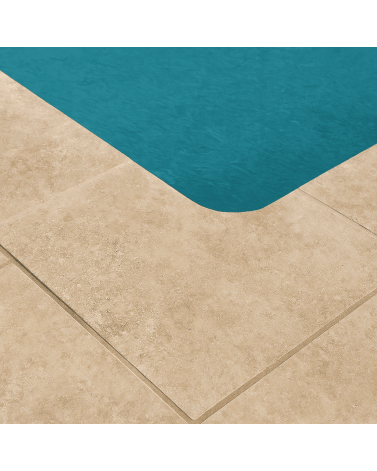 Margelle de piscine Travertin mix 1er choix bord arrondi