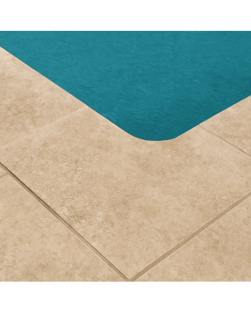 Margelle de piscine Travertin mix 1er choix bord arrondi