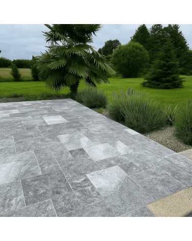 Dallage Travertin Silver 1er choix