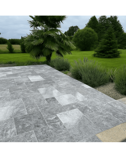 Dallage Travertin Silver 1er choix